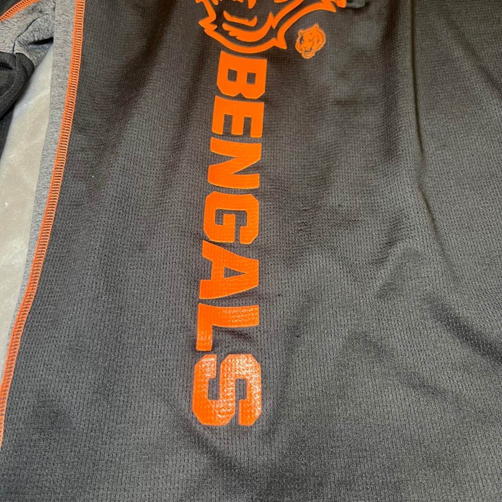 NFL Cincinnati Bengals Mens Size Large 1/4 Zip Pullover Performance Shirt Black - Picture 7 of 12